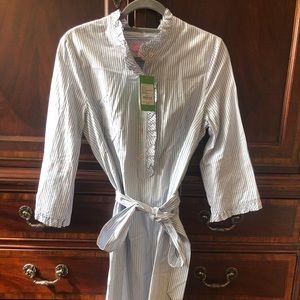 Lilly Pulitzer shirt dress with ruffle detail